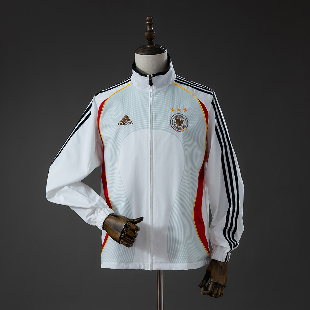 2025/2026 Germany Jacket Retro Windbreaker-blue stripes AAA fan-grade