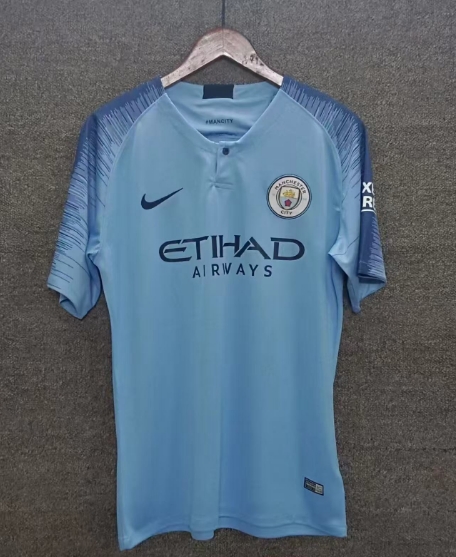 2018-2019 Retro Manchester City Home Football Shirt AAA fan-grade